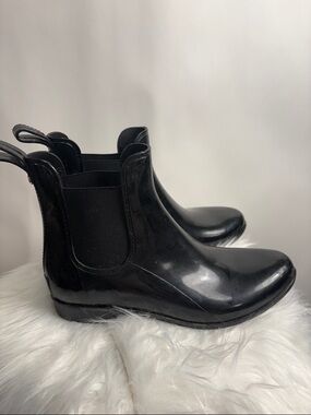 Sam Edelman Black Rubber Chelsea Boots